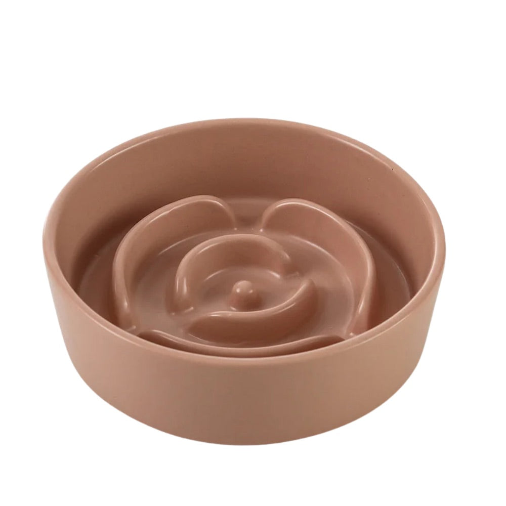 Gamelle Anti Glouton Forme Rose Rose