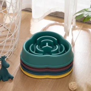Gamelle anti glouton spirale pour chiens, favorise une alimentation saine