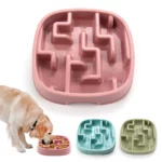 gamelle anti glouton labyrinthe avec chien et croquettes