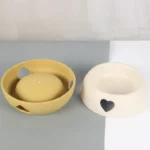 Gamelle plastique coeur pour chiot et chaton