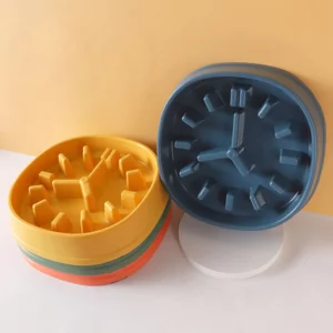 Gamelle anti glouton horloge pour chien et chat
