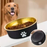 Gamelle inox métallisé pour chien et chiot