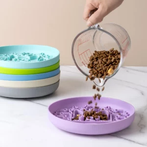 gamelle anti glouton silicone animal pour chien et chat