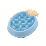 gamelle anti glouton ananas bleu