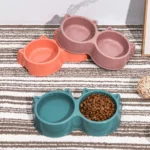 gamelle double plastique pour chien et chat