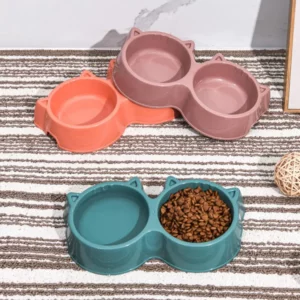 gamelle double plastique pour chien et chat