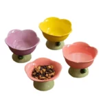 Gamelle surélevée fleur pour chien et chat