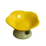 gamelle surélevée fleur jaune