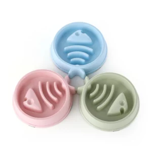 Gamelle anti glouton poisson pour chien, design innovant