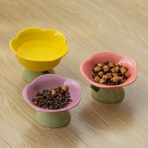 Gamelle surélevée fleur pour animaux