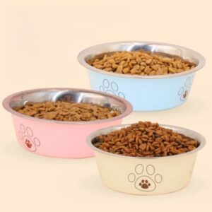gamelle inox patte pour animaux de compagnie