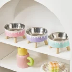 gamelle surélevée crème glacée pour animaux