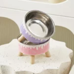 gamelle surélevée crème glacée pour animaux
