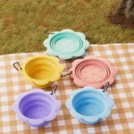 gamelle pliable fleur pour animaux