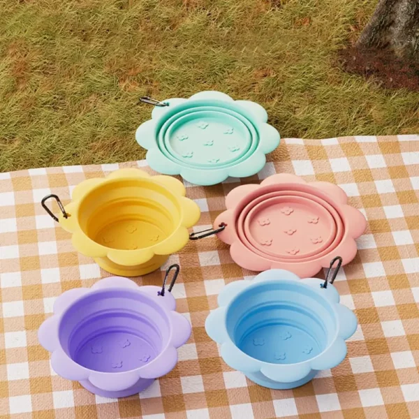gamelle pliable fleur pour animaux