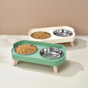 gamelle double surélevée pour chiot et chaton