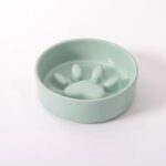 gamelle anti glouton céramique patte pour chiens et chats