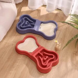 gamelle anti glouton double os pour chiot et chaton