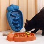 gamelle anti glouton carotte pour chiens et chats