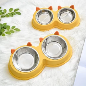 gamelle double inox chat pour animaux