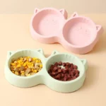 gamelle double oreille de chat pour chiens et chats