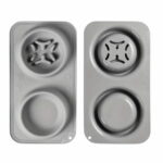 gamelle chien anti-glouton silicone gris clair