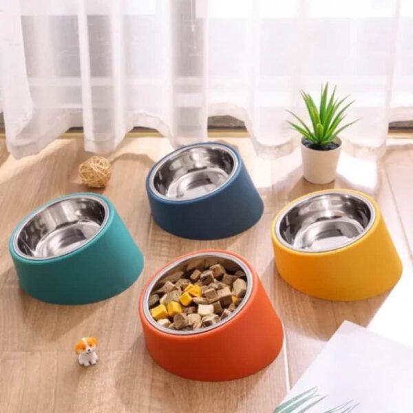 gamelle chat inox inclinée pour animaux