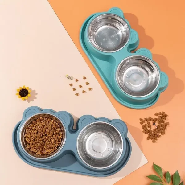 gamelle double ours pour chien et chat