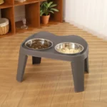 gamelle double inox surélevée pour animaux