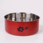 gamelle chien inox patte rouge