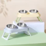 gamelle double surélevée inclinée pour animaux
