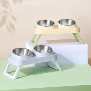 gamelle double surélevée inclinée pour animaux