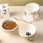 gamelle chien céramique double pour croquettes