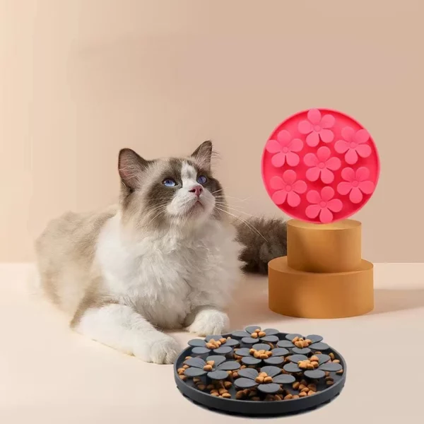 gamelle anti-glouton chat silicone pour animaux