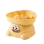 Gamelle Anti-Glouton Chien Ergonomique jaune