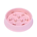 Gamelle anti glouton pour chat, design amoureux en forme de cœur pour un repas sain.