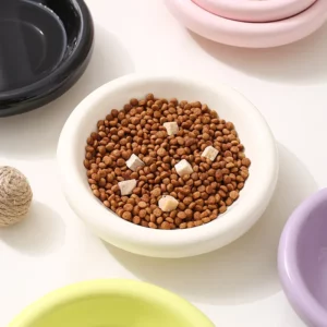 gamelle chat céramique ronde pour chiot et chaton