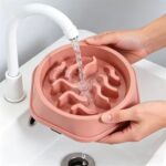 gamelle anti glouton chien ondulée pour animaux