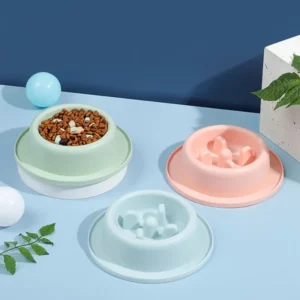 gamelle anti-glouton chat ronde pour chien et chat