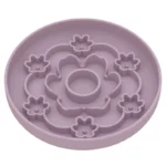 gamelle anti glouton silicone fleurs violet