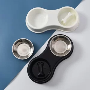 gamelle chat double anti glouton pour animaux
