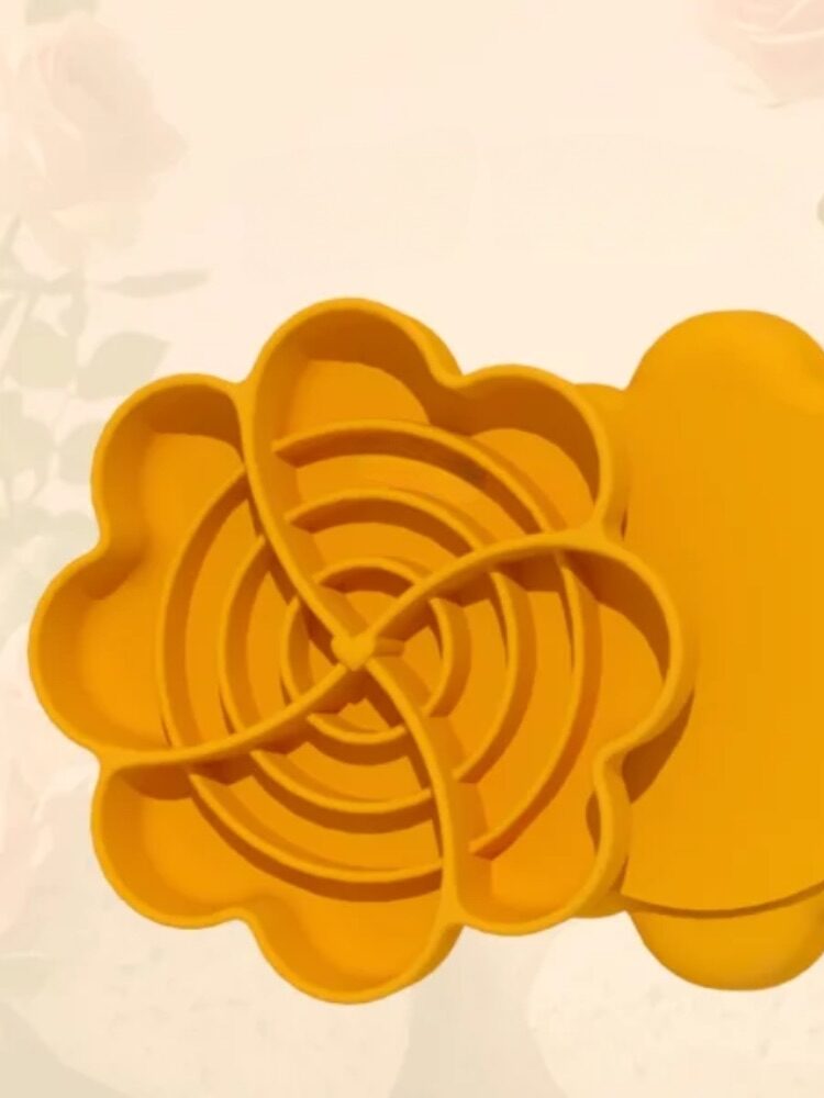 gamelle anti glouton chat fleurs pour chiens et chats