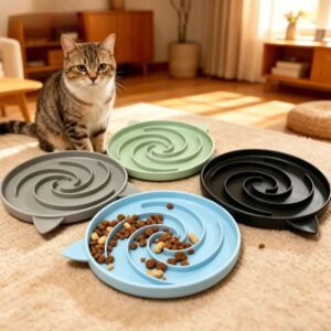 gamelle anti-glouton chat spirale pour chien et chat