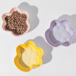 gamelle chat céramique patte pour chien et chat
