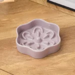 gamelle anti glouton chien fleurs violet