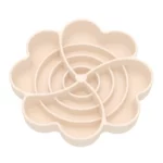 gamelle anti glouton chat fleurs beige
