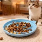 gamelle anti-glouton chat spirale pour chiot et chaton