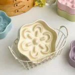 gamelle anti glouton chien fleurs pour animaux